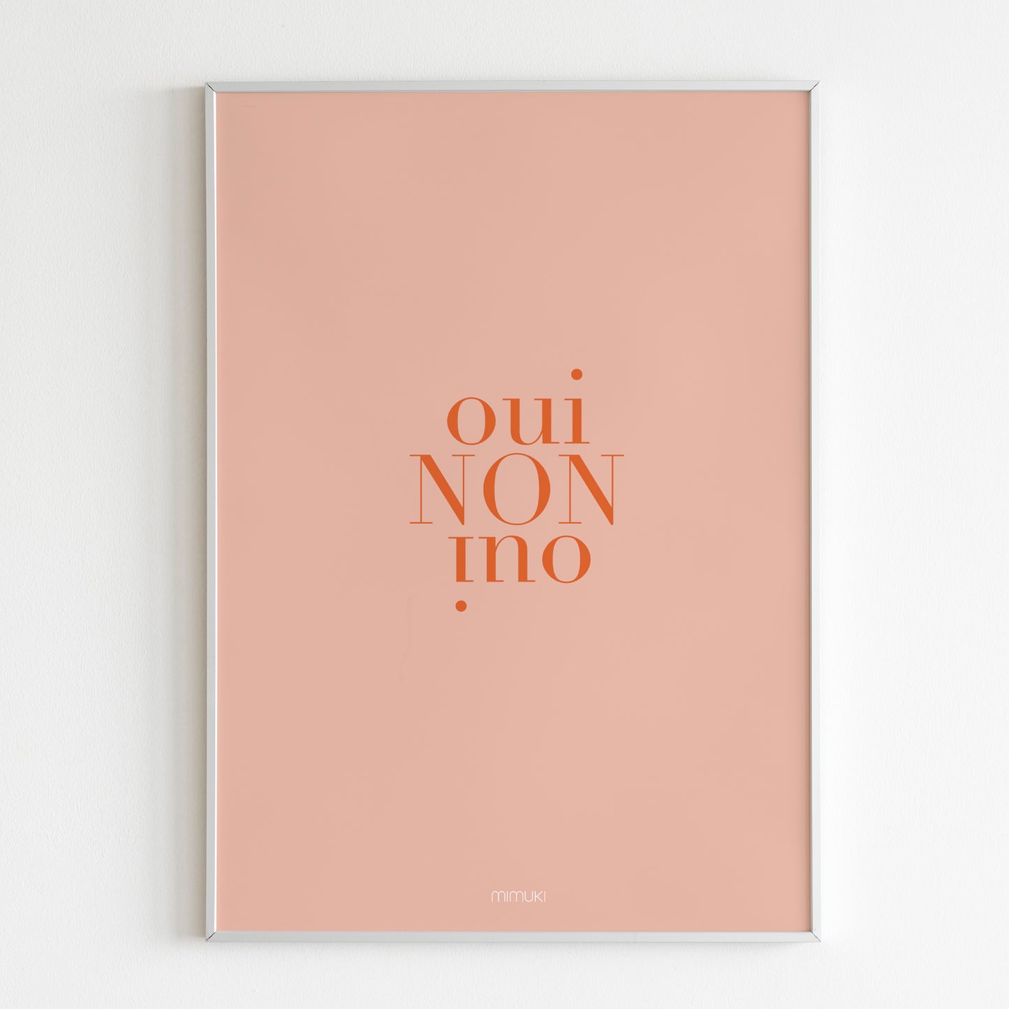 Affiche Oui Non - différentes couleurs