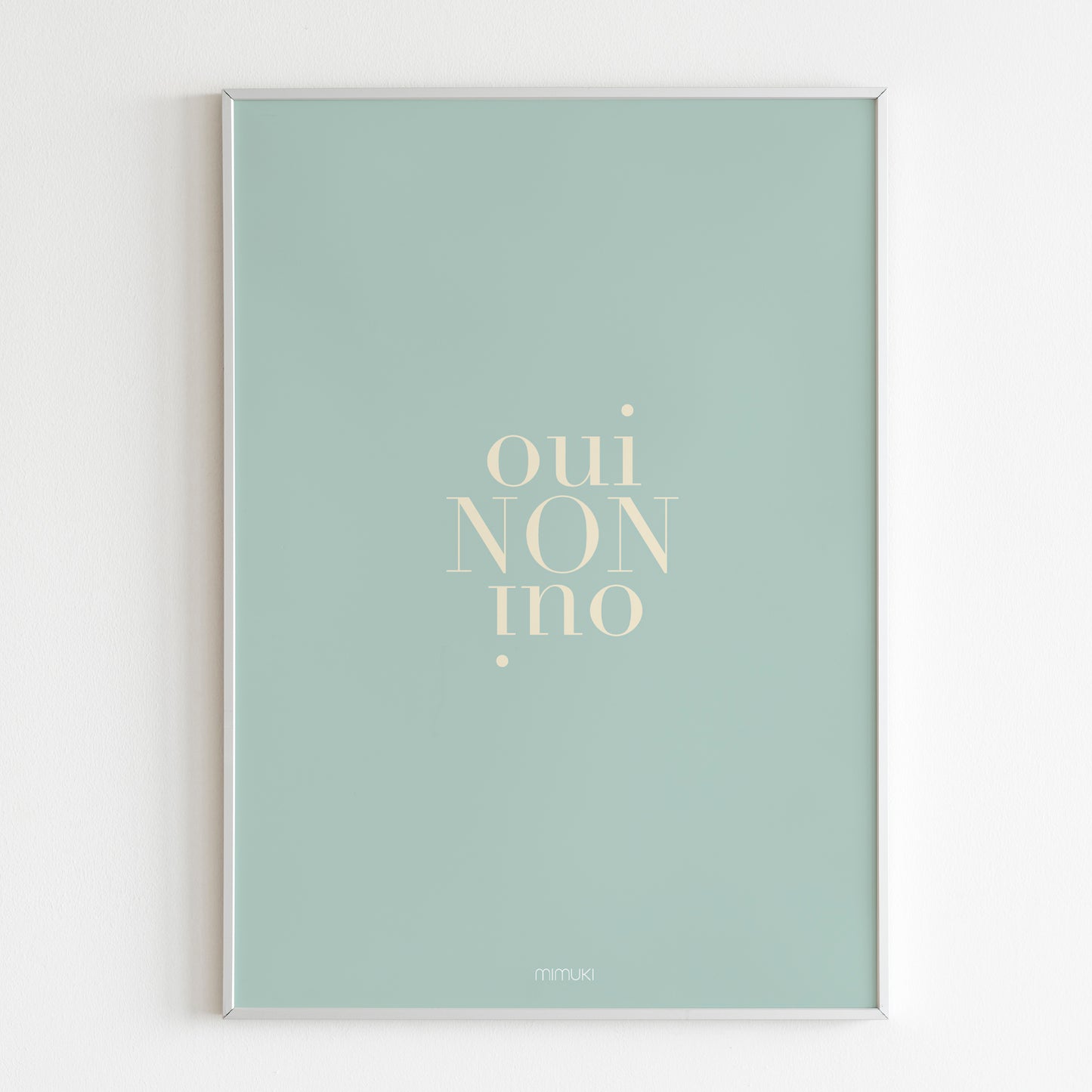 Affiche Oui Non - différentes couleurs