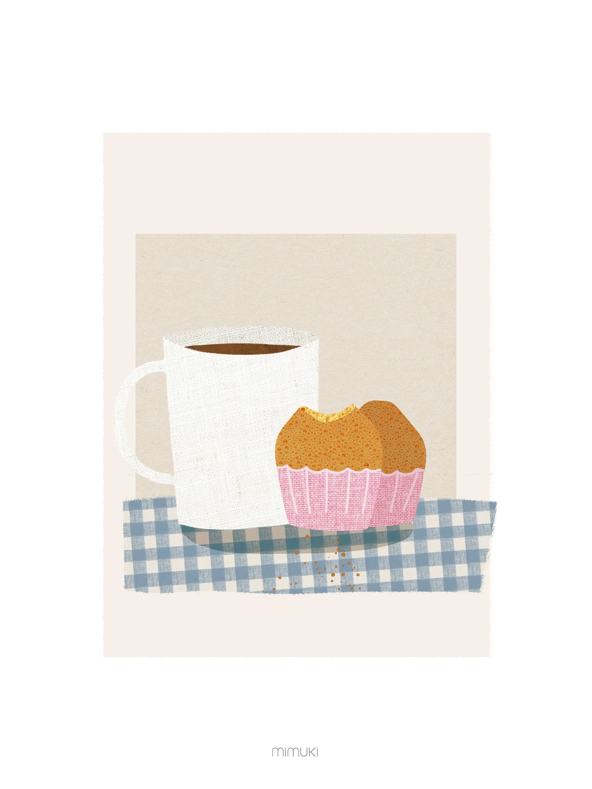 Lámina de café y magdalena de la colección Alacena para cocina