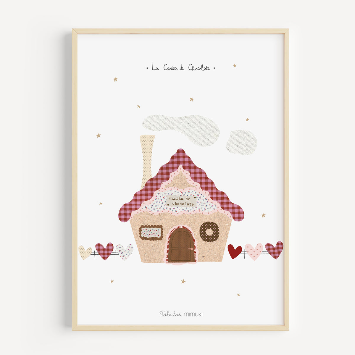 Lámina infantil Casita de Chocolate inspirada en Hansel y Gretel