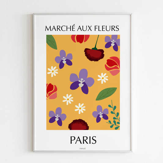 Lámina Marché aux Fleurs (Paris)