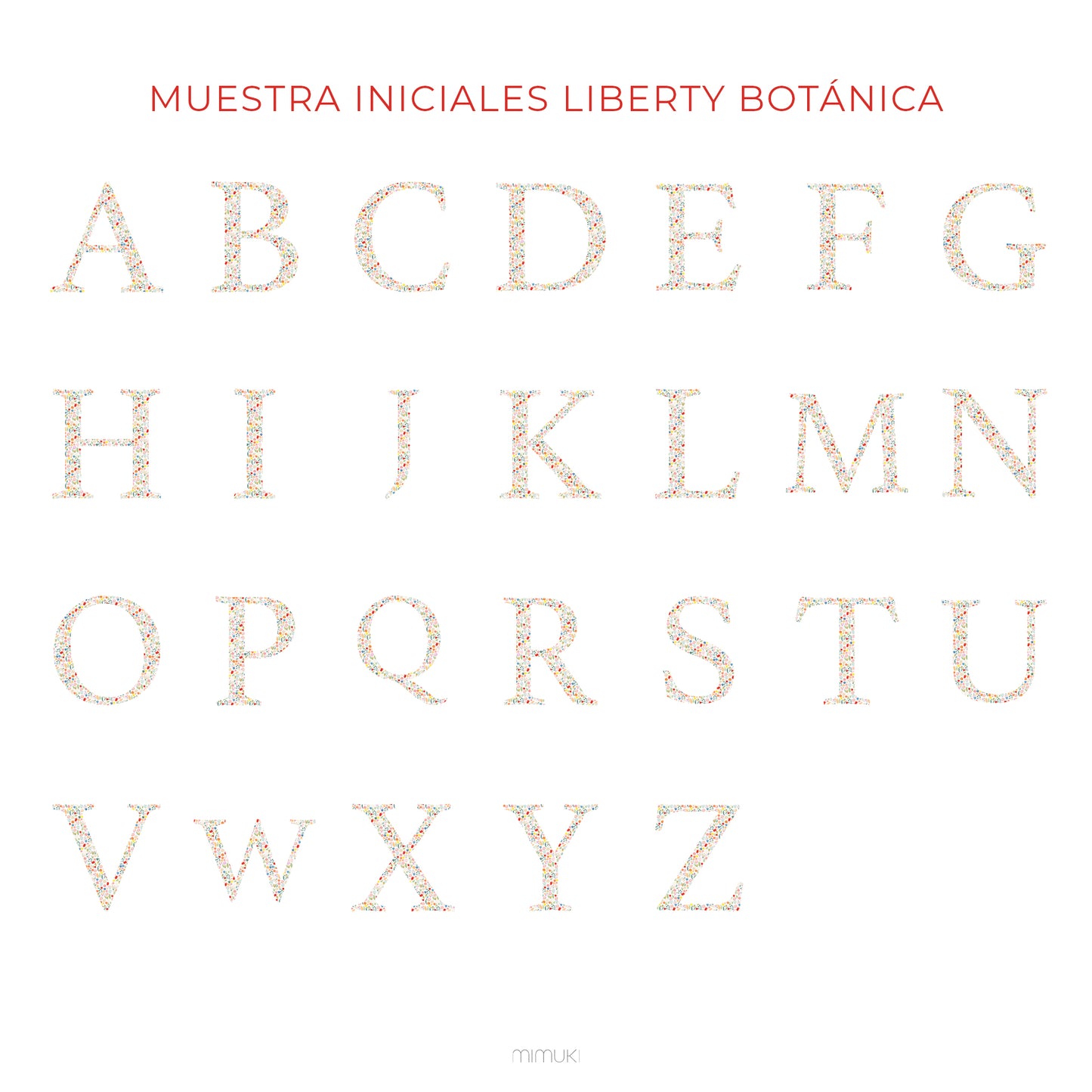 Affiche Liberty - Initiale Botanique