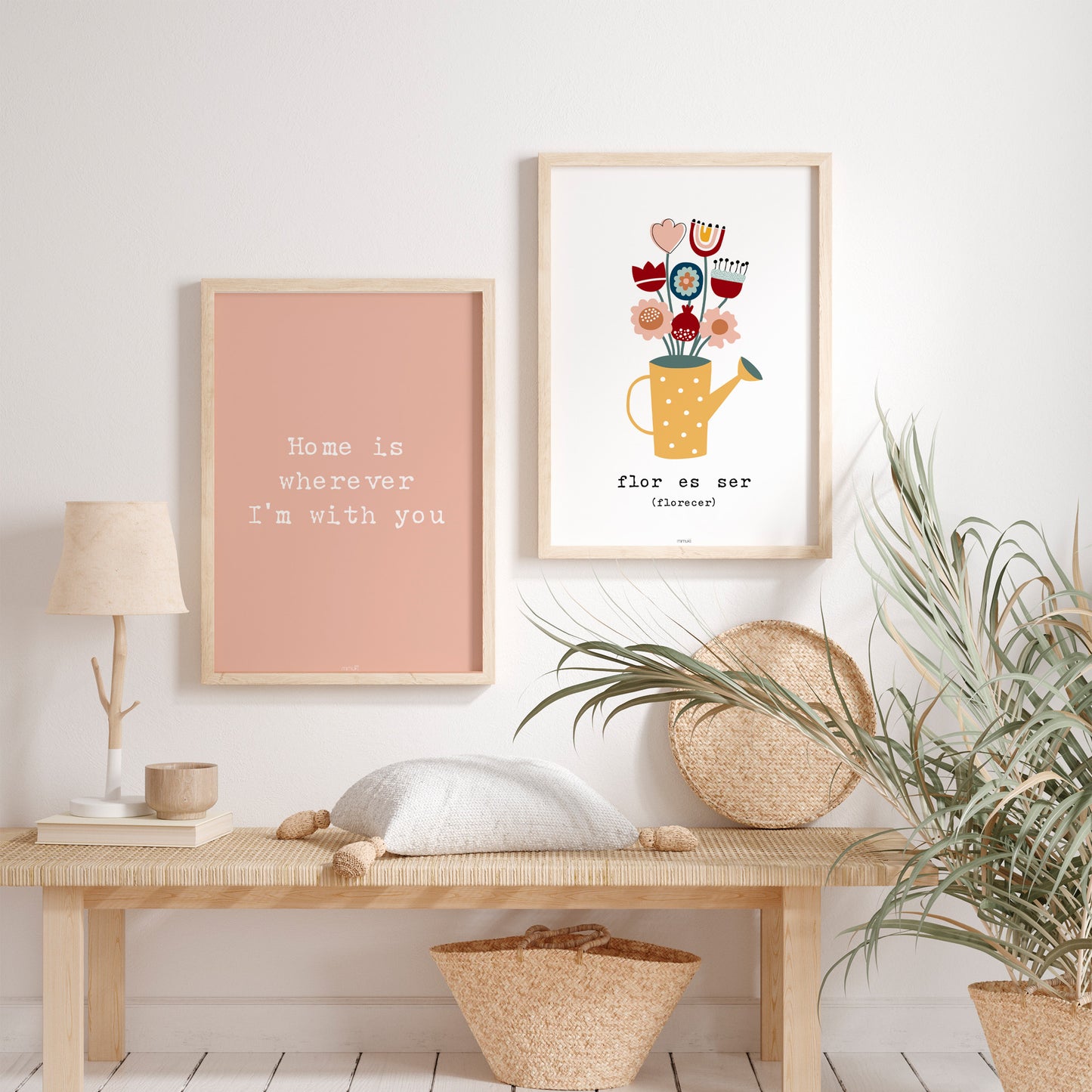 Lot 2 affiches - Collection Hygge en jaune