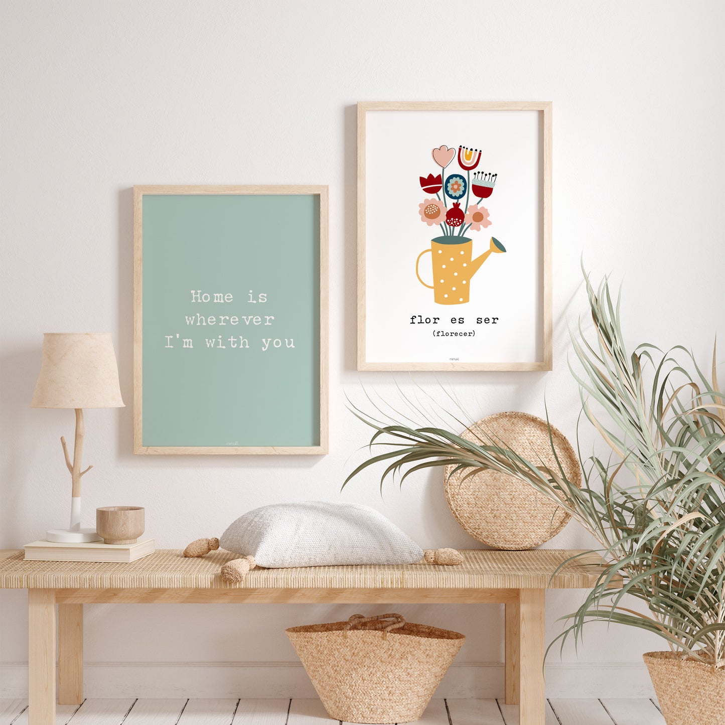 Lot 2 affiches - Collection Hygge en jaune