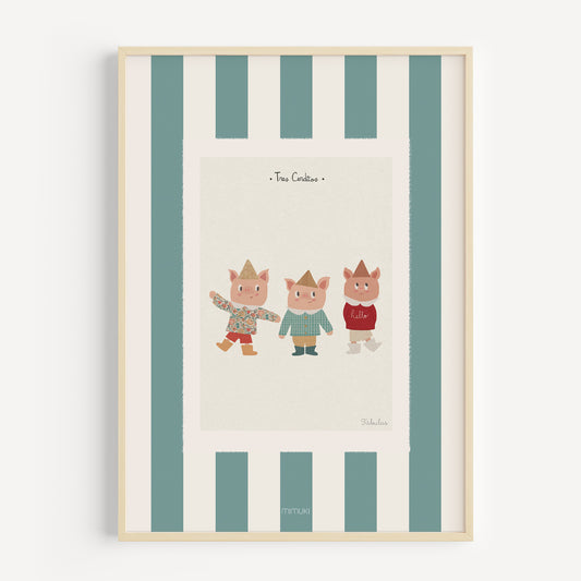 Lámina Tres Cerditos - edición especial