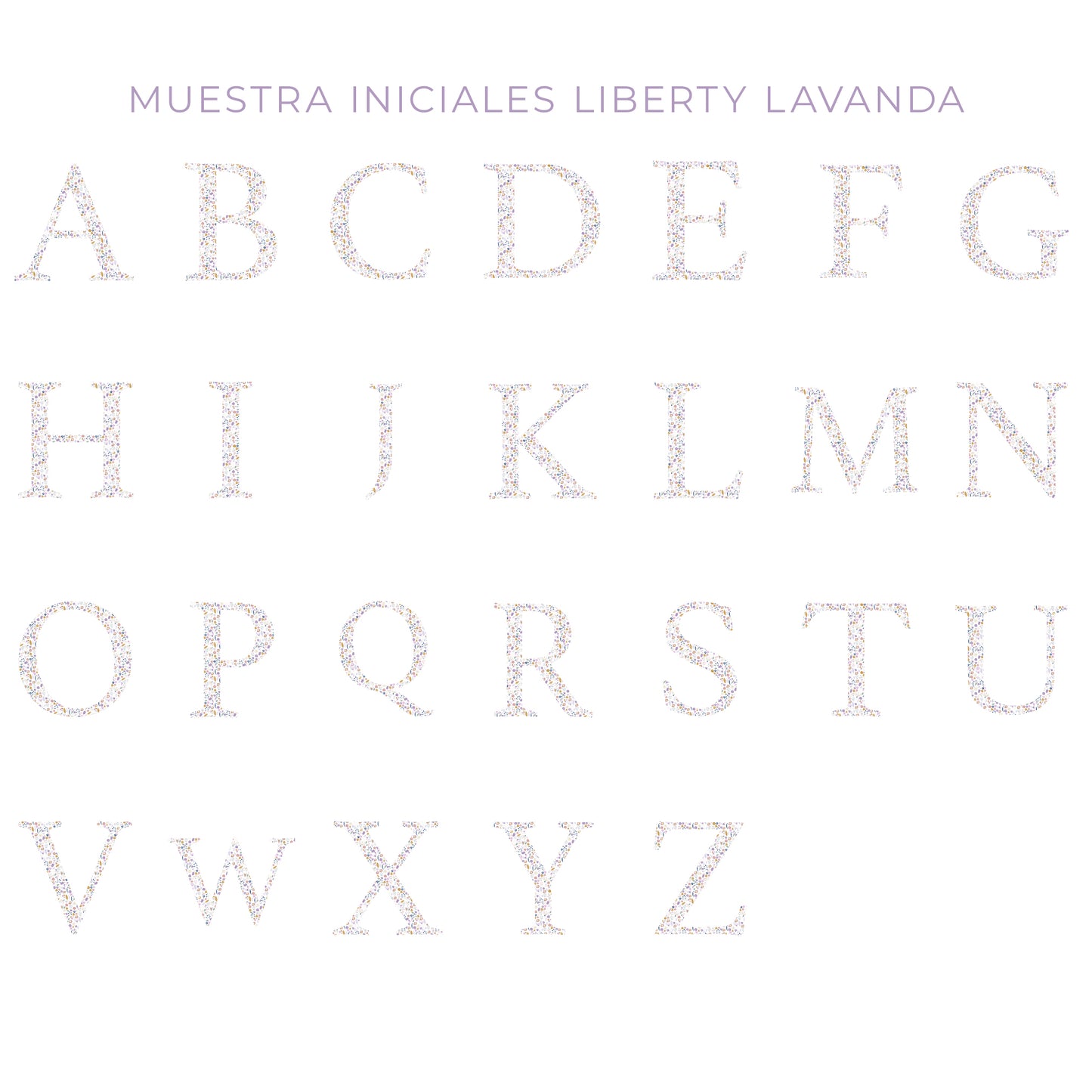 Lámina Liberty - Inicial Lavanda