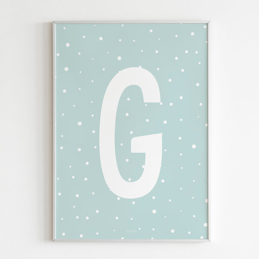 Affiche Lettre Polka Dots en sable