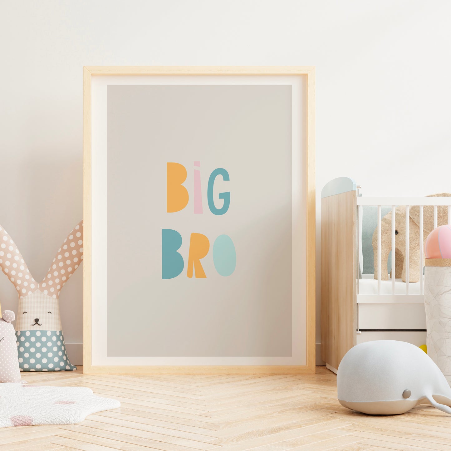 Affiche Big Bro - bleu / rose