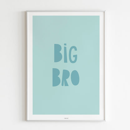 Affiche Big Bro - bleu / rose