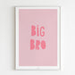 Affiche Big Bro - bleu / rose