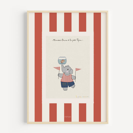 Lámina Monsieur Bruno et le petit Pépin - Ed. Especial