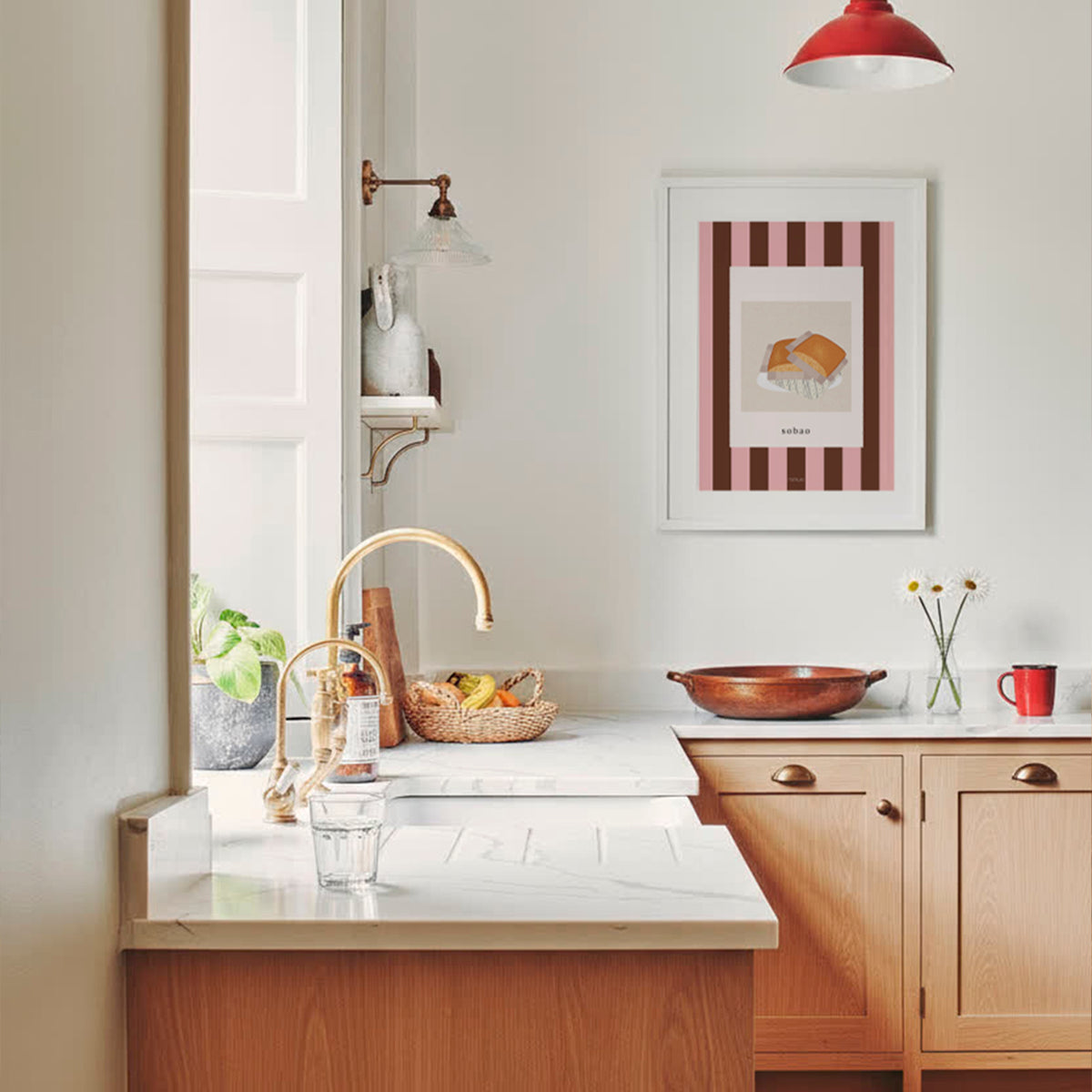 Decoración de cocina con lámina Sobao pasiego de la colección Ronda