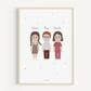 Ilustración personalizada Mimukín enmarcada en 30 x 40 cm
