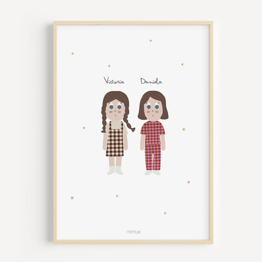 Ilustración personalizada Mimukín creada a partir de una foto