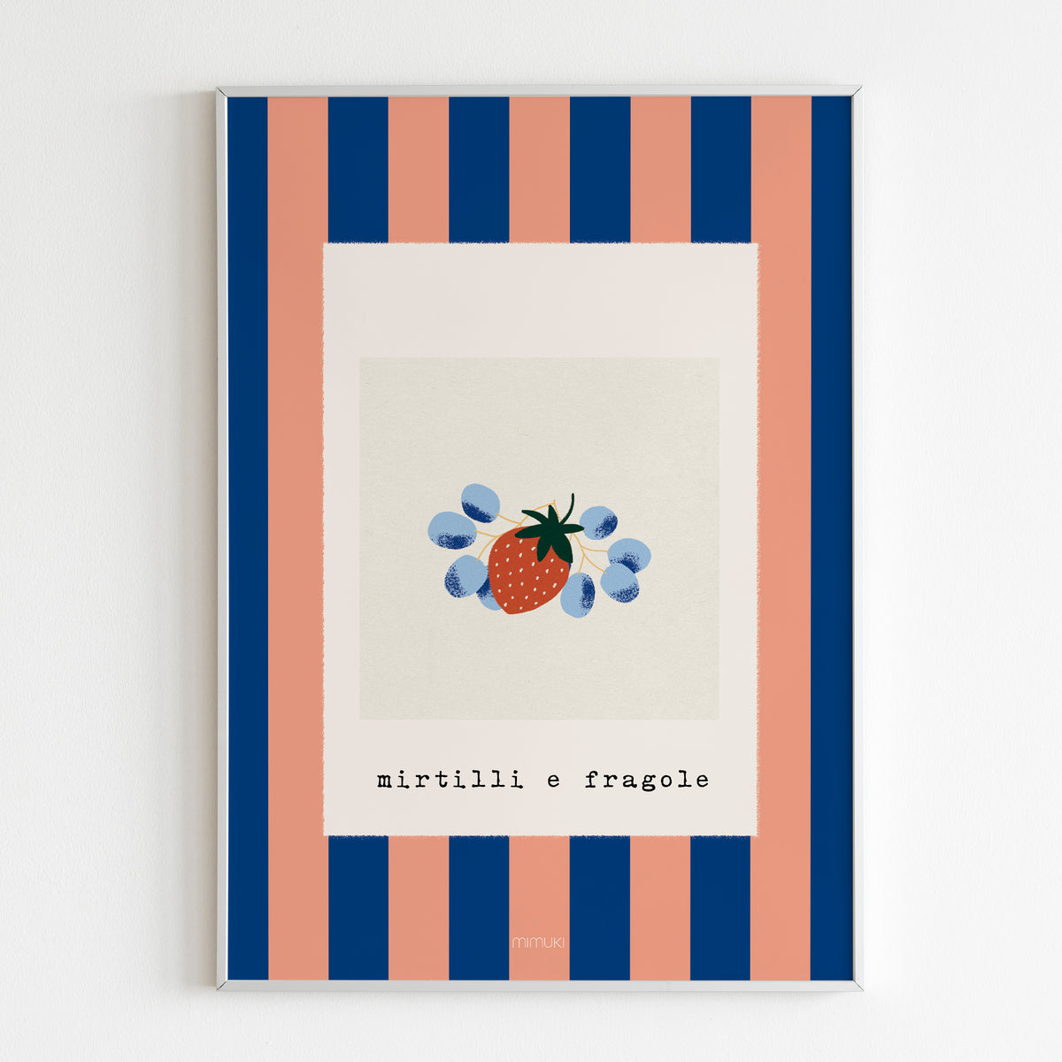 Lámina Mirtilli e Fragole con arándanos y fresa de la colección Manarola