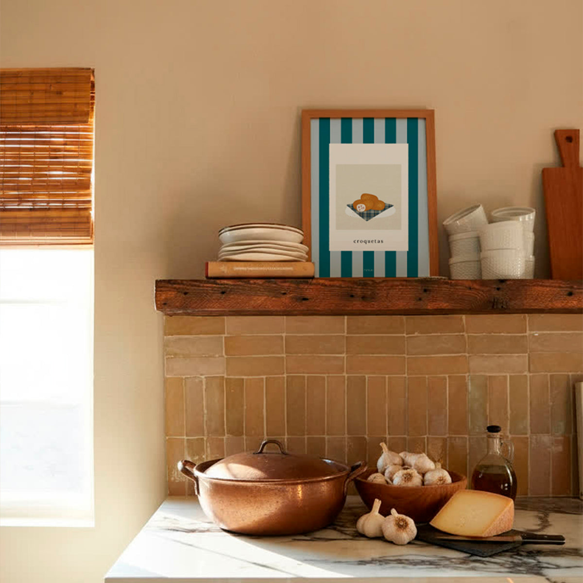 Lámina de croquetas para decorar la cocina