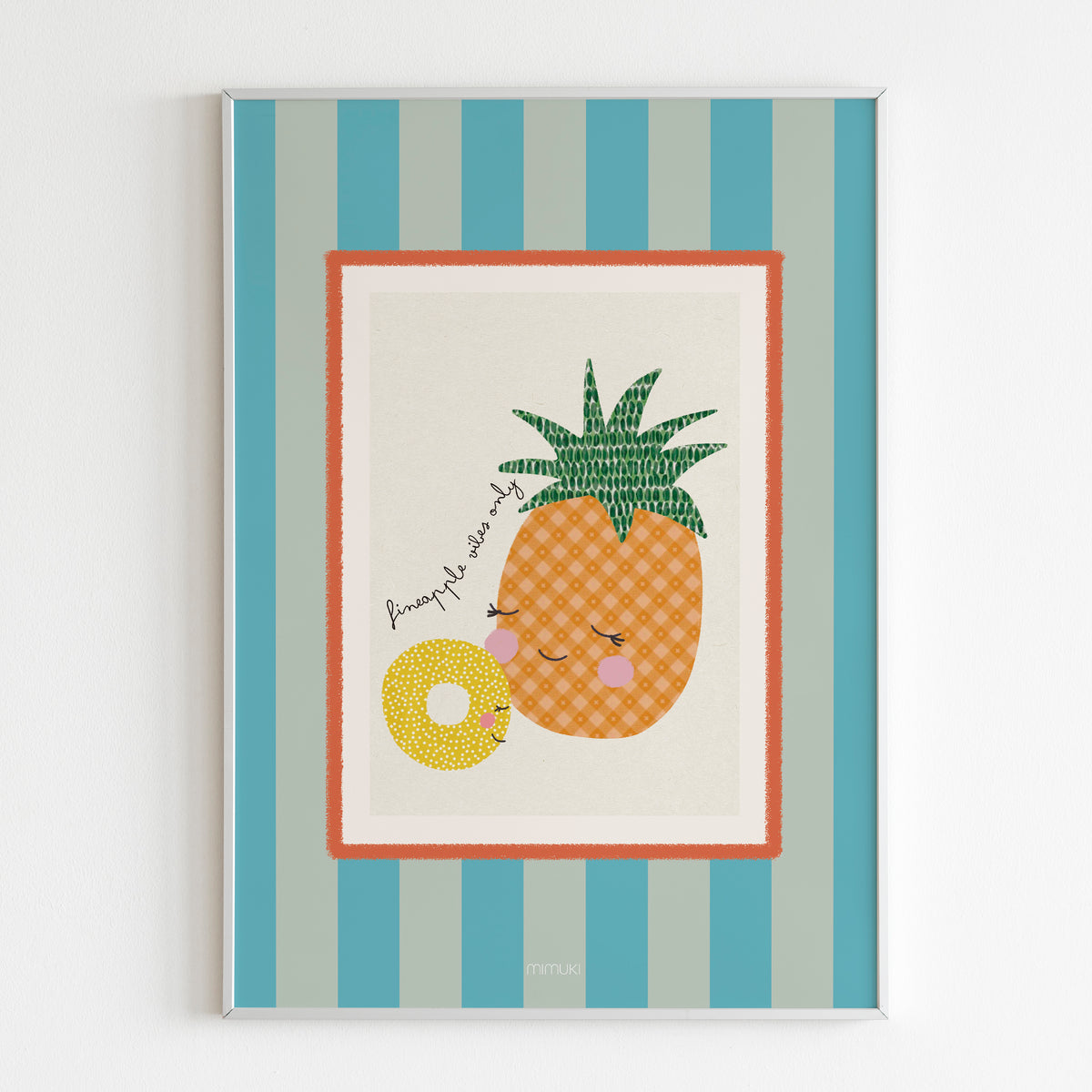 Lámina infantil Tropicool con piñas ilustradas de Mimuki
