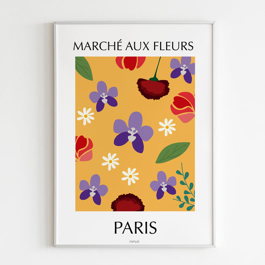 Affiche Marché aux Fleurs (Paris)