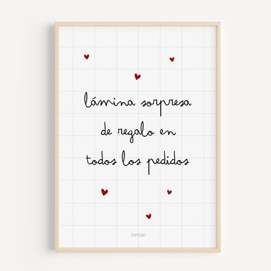 Lámina SORPRESA de regalo