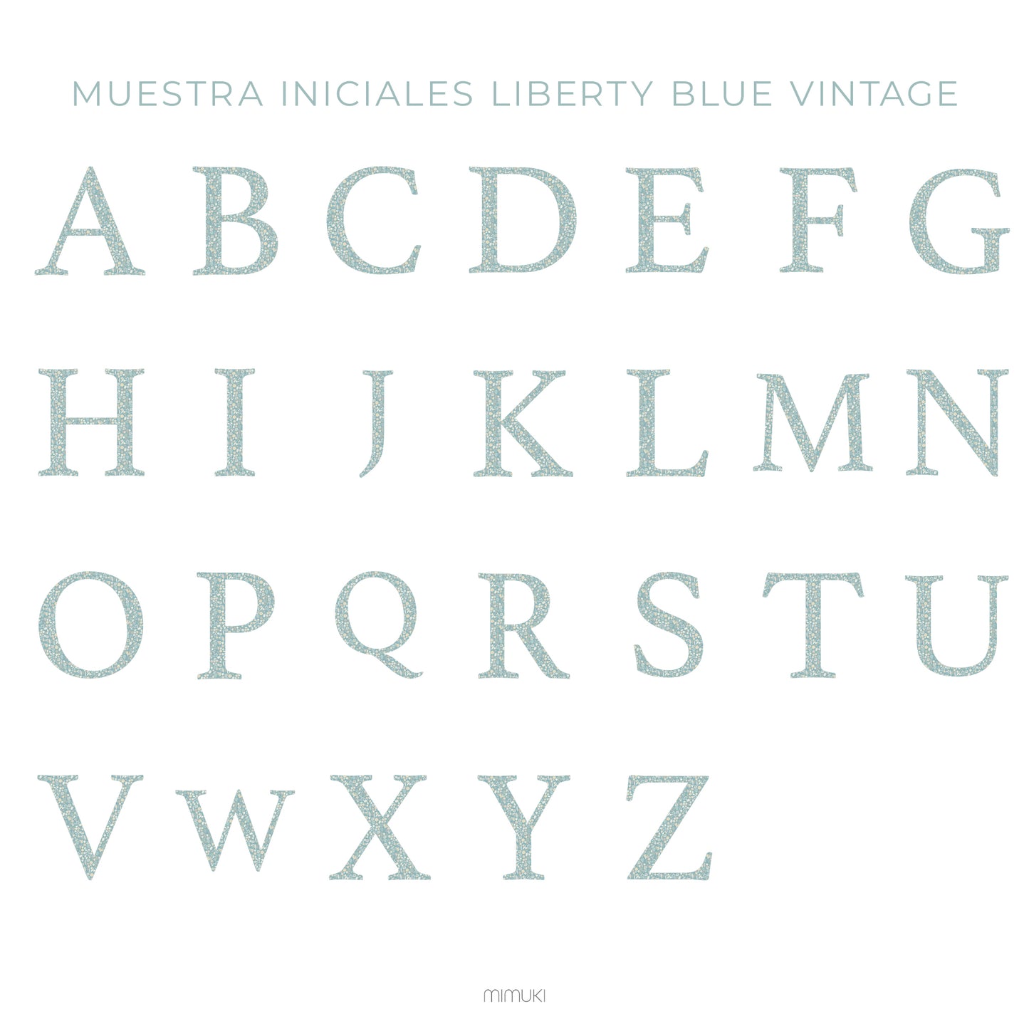 Affiche Liberty - Lettre bleue initiale