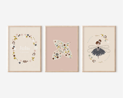ack de 3 láminas infantiles de la colección Seraphina de MIMUKI