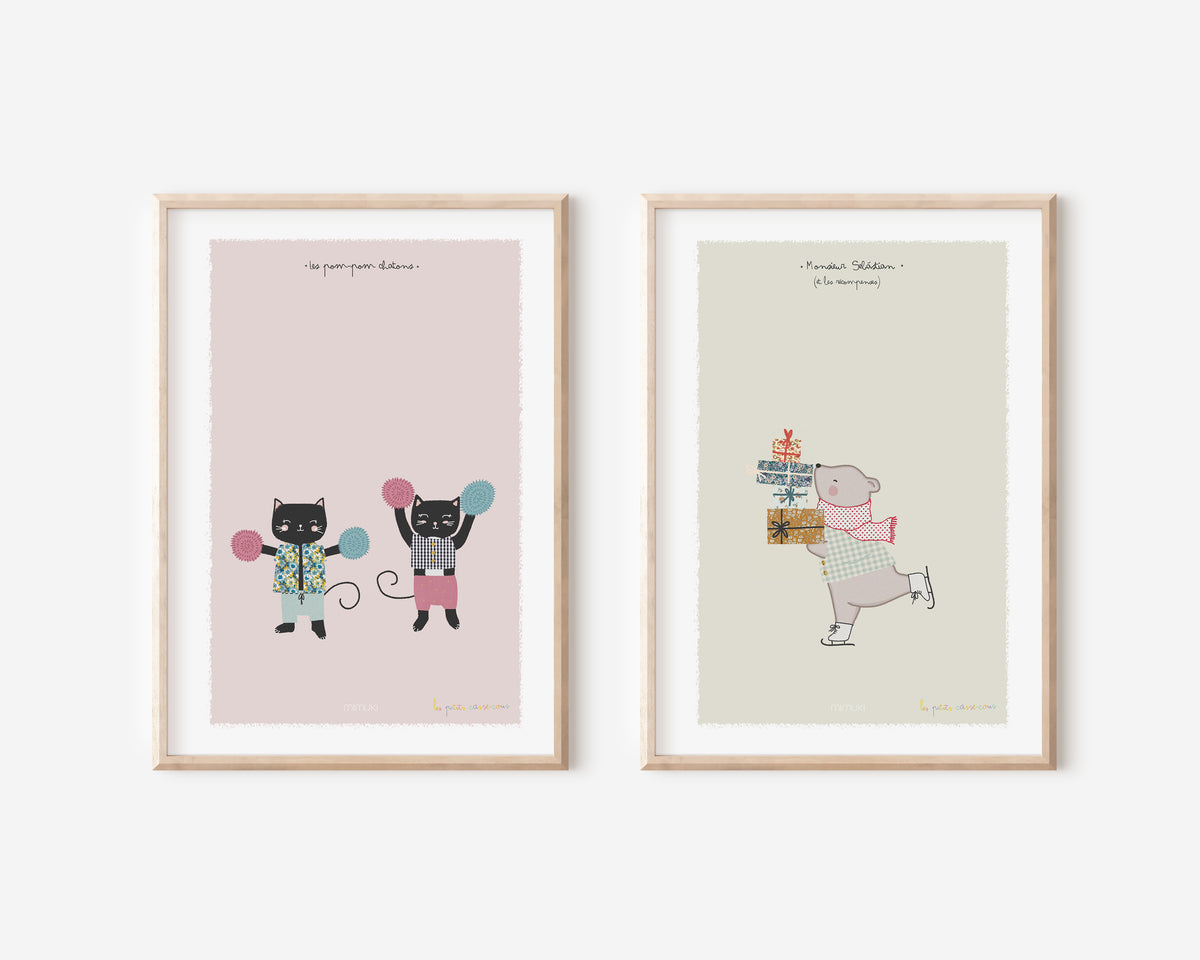 Pack de láminas Les Petits Casse-Cous para habitación infantil