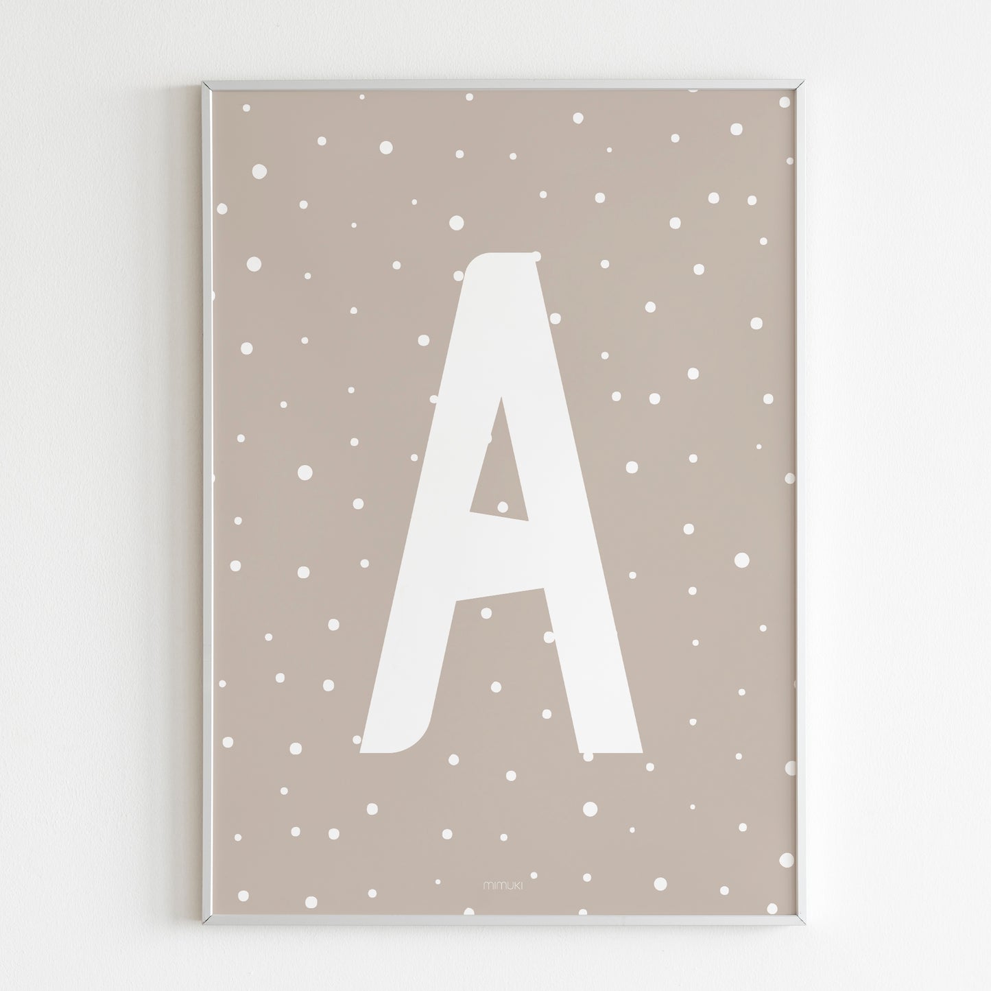 Affiche Lettre Polka Dots en sable