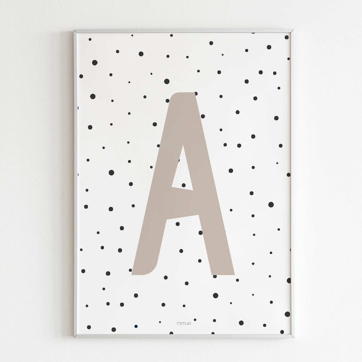 Affiche Lettre Dots en sable