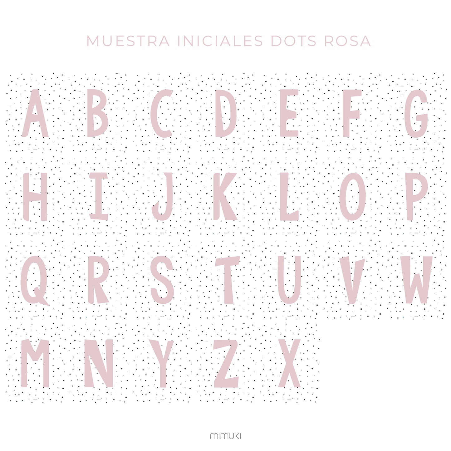 Lámina Letra Dots - varios colores