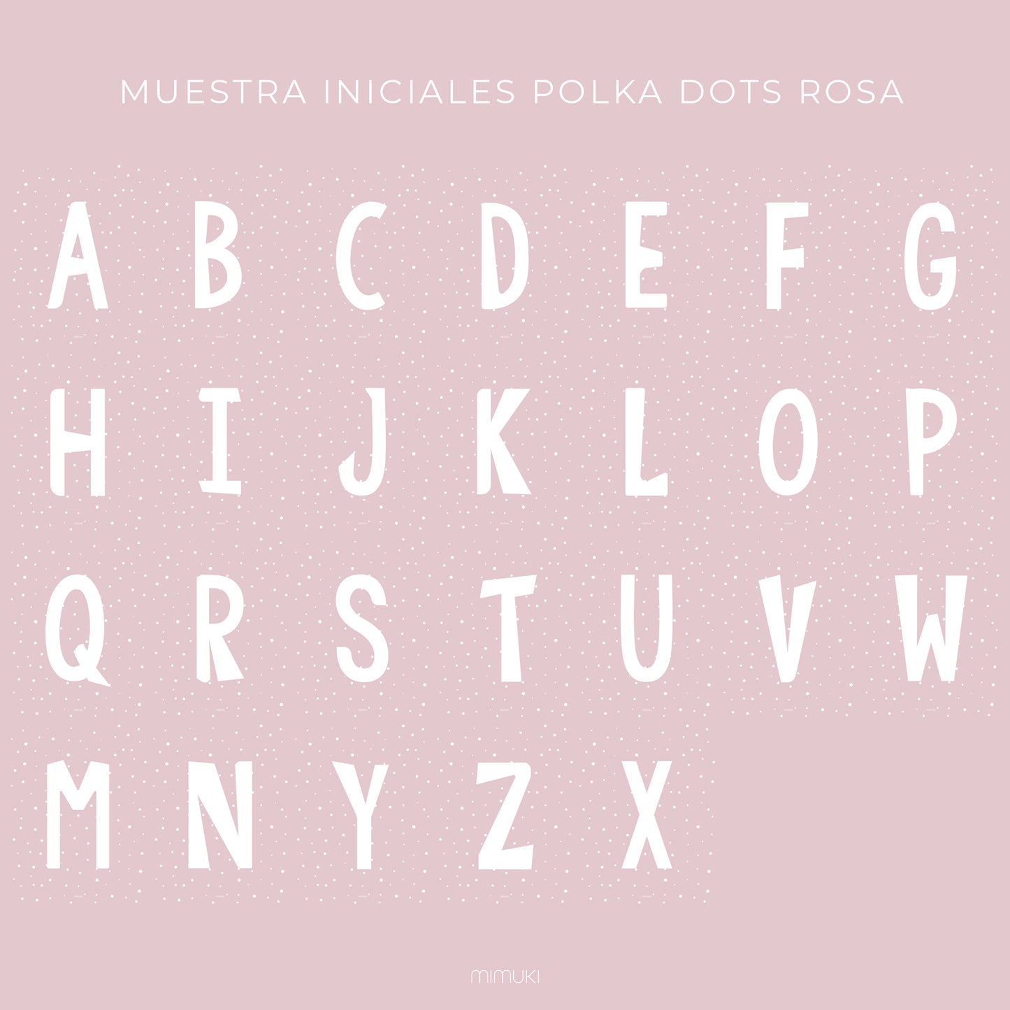 Lámina Letra Polka Dots - varios colores